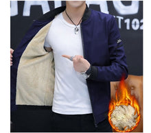 Load image into Gallery viewer, Bomber Zipper Jacket Winter Male Fleece Warm Coats
