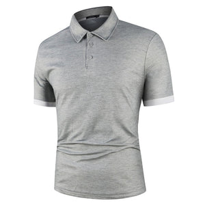 KB Men Polo Men Shirt Short Sleeve Polo Shirt Contrast Color