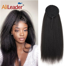 Load image into Gallery viewer, Long Afro Puff Ponytail Hair Kinky Natural Hair Synthetic
