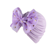 Load image into Gallery viewer, Lovely Shiny Bowknot Baby Hat Cute Solid Color
