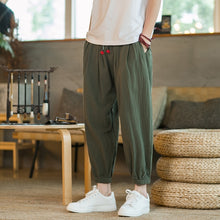 Load image into Gallery viewer, Pants Men Streetwear Casual Joggers Mens Pants Cotton Linen Sweatpants
