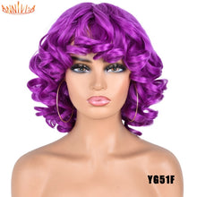 Load image into Gallery viewer, Short Hair Afro Kinky Curly Wigs With Bangs
