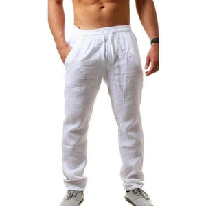 Cotton Linen Pants Male Autumn New Breathable Solid Color Linen