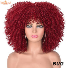 Load image into Gallery viewer, Short Hair Afro Kinky Curly Wigs With Bangs For Black Women
