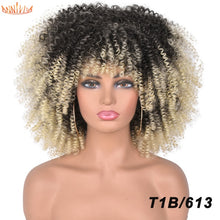 Load image into Gallery viewer, Short Hair Afro Kinky Curly Wigs With Bangs For Black Women
