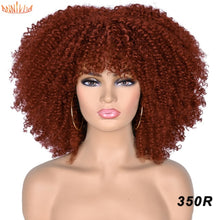 Load image into Gallery viewer, Short Hair Afro Kinky Curly Wigs With Bangs For Black Women
