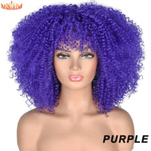 Load image into Gallery viewer, Short Hair Afro Kinky Curly Wigs With Bangs For Black Women
