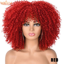 Load image into Gallery viewer, Short Hair Afro Kinky Curly Wigs With Bangs For Black Women
