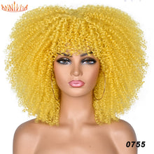 Load image into Gallery viewer, Short Hair Afro Kinky Curly Wigs With Bangs For Black Women
