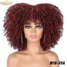 Load image into Gallery viewer, Short Hair Afro Kinky Curly Wigs With Bangs For Black Women
