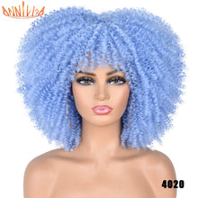 Load image into Gallery viewer, Short Hair Afro Kinky Curly Wigs With Bangs For Black Women
