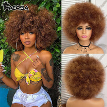 Load image into Gallery viewer, Short Hair Afro Kinky Curly Wigs With Bangs
