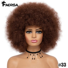 Load image into Gallery viewer, Short Hair Afro Kinky Curly Wigs With Bangs
