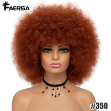 Load image into Gallery viewer, Short Hair Afro Kinky Curly Wigs With Bangs
