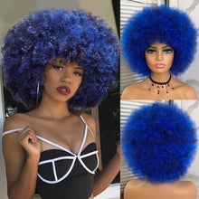 Load image into Gallery viewer, Short Hair Afro Kinky Curly Wigs With Bangs
