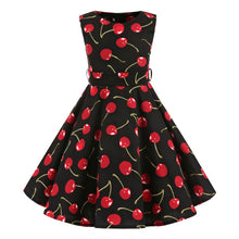 Load image into Gallery viewer, Polka Dot Vintage Kids Midi Party Casual Strawberry
