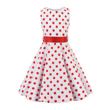 Load image into Gallery viewer, Polka Dot Vintage Kids Midi Party Casual Strawberry
