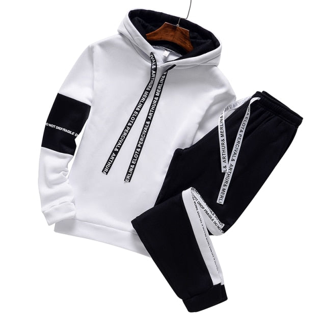 Winter Hoodie Sets Men Tracksuit Casual