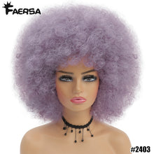 Load image into Gallery viewer, Short Hair Afro Kinky Curly Wigs With Bangs
