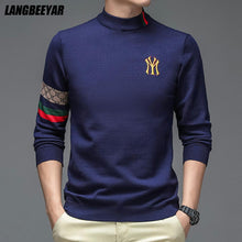 Load image into Gallery viewer, Fashion Brand Luxury Knit Half Turtleneck Men Warm Woolen Sweater Casual
