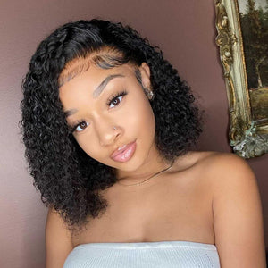 Deep Curly Lace Front Human Hair Wigs 13x6