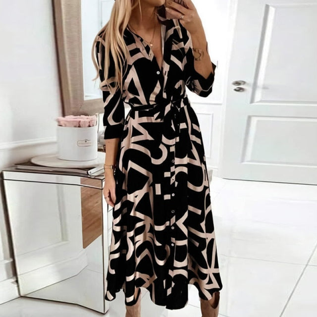 Elegant Shirt Dress Women