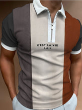 Load image into Gallery viewer, Polo Shirt Joining Together Letters Color Polo Shirts
