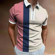 Load image into Gallery viewer, Polo Shirt Joining Together Letters Color Polo Shirts
