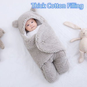 Baby Sleeping Bag Ultra-Soft Fluffy Fleece Newborn Receiving Blanket