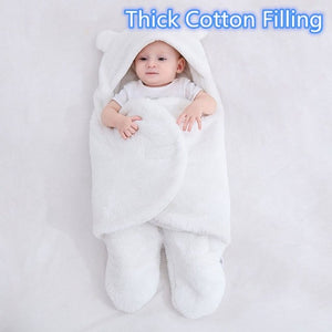 Baby Sleeping Bag Ultra-Soft Fluffy Fleece Newborn Receiving Blanket