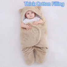 Load image into Gallery viewer, Baby Sleeping Bag Ultra-Soft Fluffy Fleece Newborn Receiving Blanket
