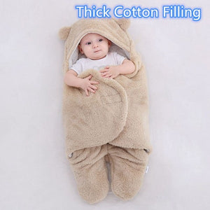 Baby Sleeping Bag Ultra-Soft Fluffy Fleece Newborn Receiving Blanket