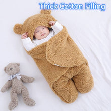 Load image into Gallery viewer, Baby Sleeping Bag Ultra-Soft Fluffy Fleece Newborn Receiving Blanket
