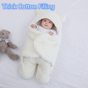 Baby Sleeping Bag Ultra-Soft Fluffy Fleece Newborn Receiving Blanket