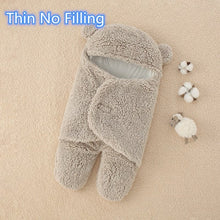 Load image into Gallery viewer, Baby Sleeping Bag Ultra-Soft Fluffy Fleece Newborn Receiving Blanket
