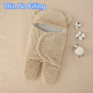 Baby Sleeping Bag Ultra-Soft Fluffy Fleece Newborn Receiving Blanket