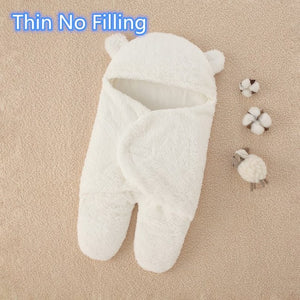 Baby Sleeping Bag Ultra-Soft Fluffy Fleece Newborn Receiving Blanket