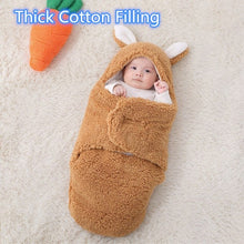 Load image into Gallery viewer, Baby Sleeping Bag Ultra-Soft Fluffy Fleece Newborn Receiving Blanket
