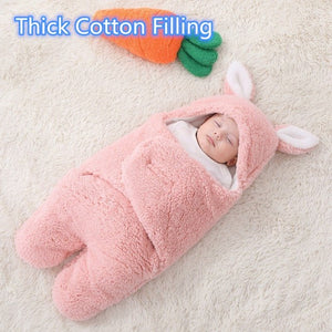 Baby Sleeping Bag Ultra-Soft Fluffy Fleece Newborn Receiving Blanket