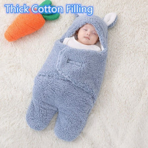 Baby Sleeping Bag Ultra-Soft Fluffy Fleece Newborn Receiving Blanket