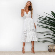 Load image into Gallery viewer, Off Shoulder Lace Patchwork Elegant Dress
