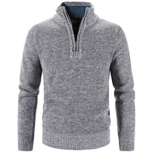 Load image into Gallery viewer, Winter Men Fleece Thicker Sweater Half Zipper
