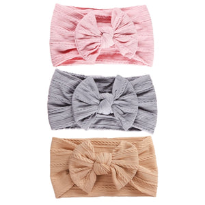 3Pcs/Lot Cable Knit Baby Headbands For Children Elastic Baby Girl