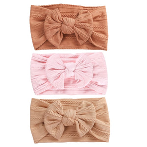 3Pcs/Lot Cable Knit Baby Headbands For Children Elastic Baby Girl