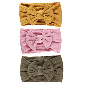 3Pcs/Lot Cable Knit Baby Headbands For Children Elastic Baby Girl