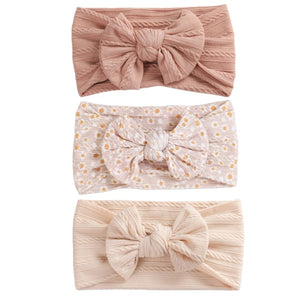 3Pcs/Lot Cable Knit Baby Headbands For Children Elastic Baby Girl