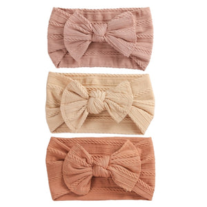 3Pcs/Lot Cable Knit Baby Headbands For Children Elastic Baby Girl