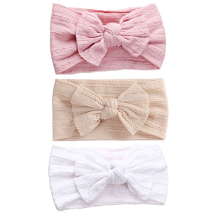 3Pcs/Lot Cable Knit Baby Headbands For Children Elastic Baby Girl