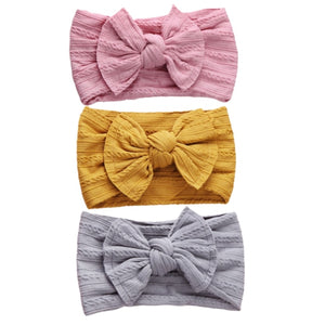 3Pcs/Lot Cable Knit Baby Headbands For Children Elastic Baby Girl