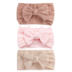 3Pcs/Lot Cable Knit Baby Headbands For Children Elastic Baby Girl